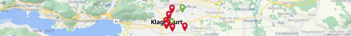 Map view for Pharmacies emergency services nearby Völkermarkter Vorstadt (Klagenfurt  (Stadt), Kärnten)